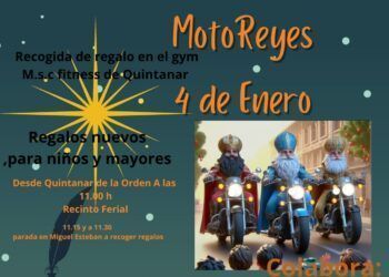 Los regalos de Reyes llegan en moto al hospital Mancha Centro