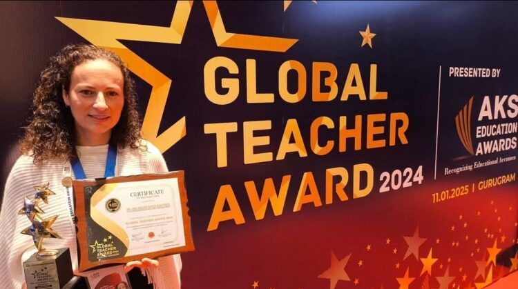 Ana Belén Yuste, única premiada de España como mejor docente del mundo, imparte clases en Consuegra