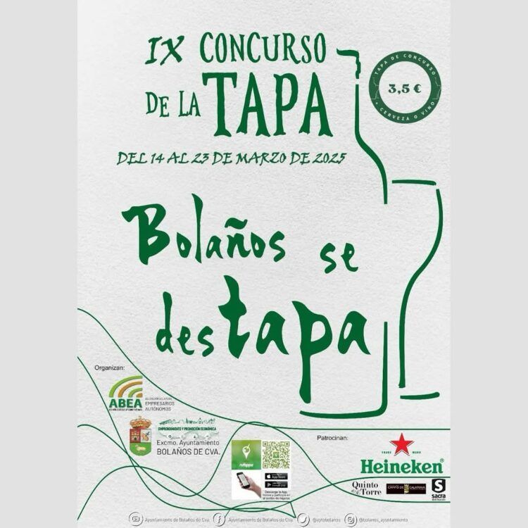 Bolaños celebra su IX Concurso de la Tapa “Bolaños se DesTapa” hasta el 23 de marzo