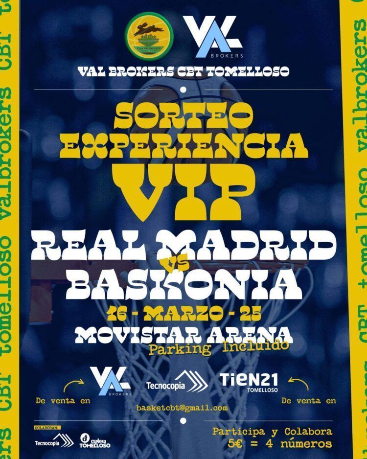 El Club de Baloncesto de Tomelloso te da la oportunidad de asistir al Movistar Arena