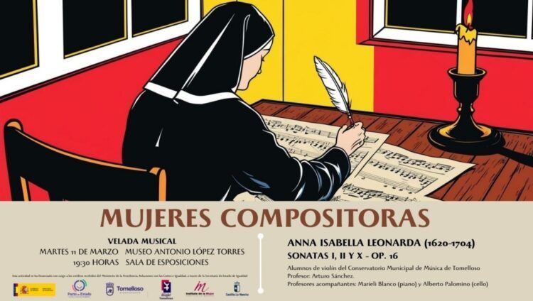 Velada musical ‘Mujeres compositoras: Ana Isabella Leonarda’ hoy 11 de marzo en Tomelloso