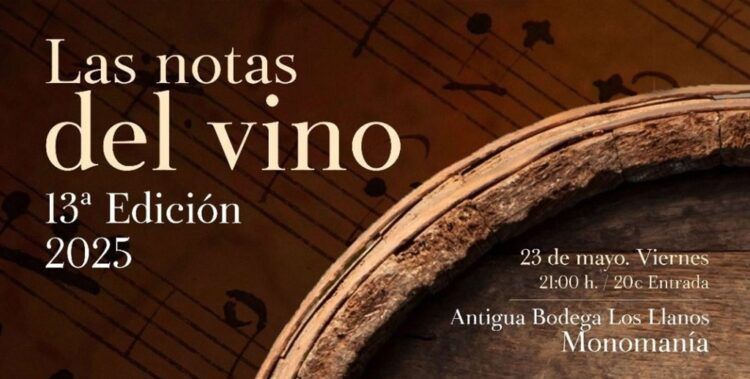 Vuelven a Valdepeñas las Notas del Vino, un programa que conjuga el enoturismo, la música y la solidaridad