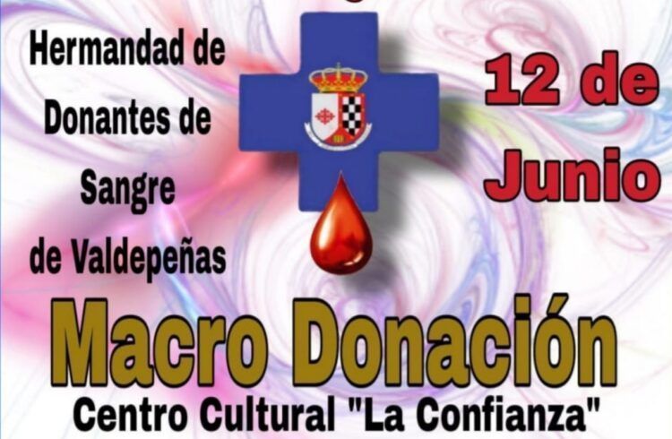 Macro Donación este jueves 12 de junio en el Centro Cultural La Confianza de Valdepeñas