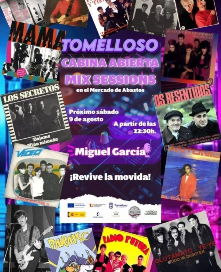 Revive la Movida con Miguel García este sábado 9 de agosto en el Mercado Municipal de Tomelloso