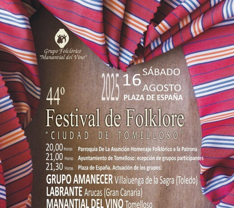 Tomelloso une culturas a través del folklore el sábado 16 de agosto en la Plaza de España