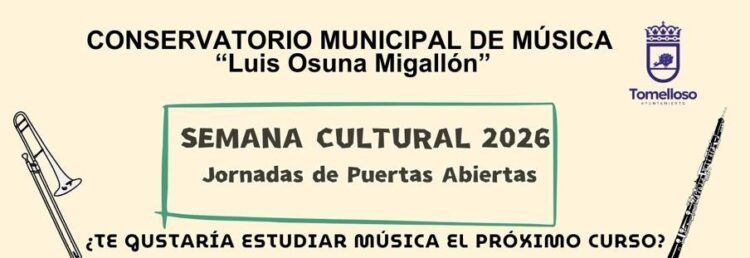 Semana Cultural y Puertas Abiertas del 23 al 24 de marzo en el Conservatorio Municipal de Música de Tomelloso