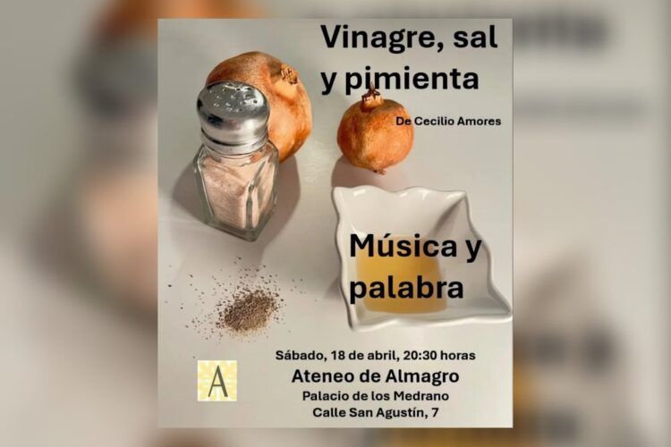 Cecilio Amores llega a Almagro con “Vinagre, sal y pimienta”, música y palabra para presentar su próximo libro