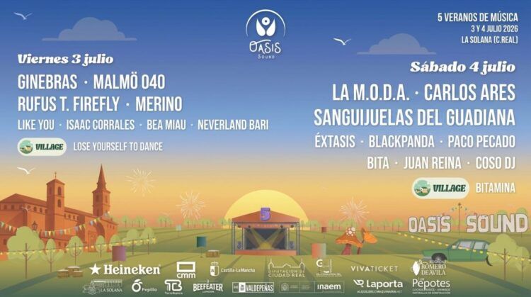 La quinta edición del Oasis Sound en La Solana consolida su propuesta con el anuncio del cartel por días