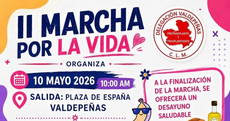 Valdepeñas acogerá la II Marcha por la Vida para fomentar la donación de órganos