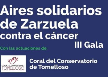 La Unión Musical de Tomelloso y la Coral del Conservatorio unen sus voces en la III Gala Aires Solidarios de Zarzuela contra el cáncer