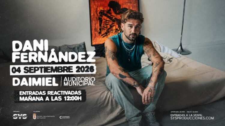 Se reanuda la venta de entradas para el concierto de Dani Fernández en Daimiel