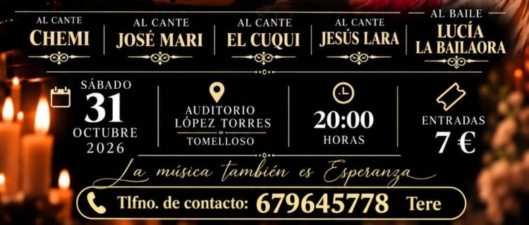 Gala de Cante a beneficio de la Hermandad Jesús del Perdón de Tomelloso