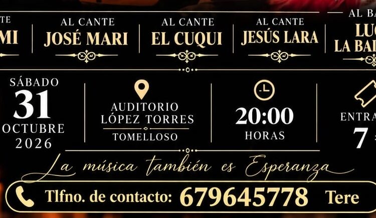 Gala de Cante a beneficio de la Hermandad Jesús del Perdón de Tomelloso